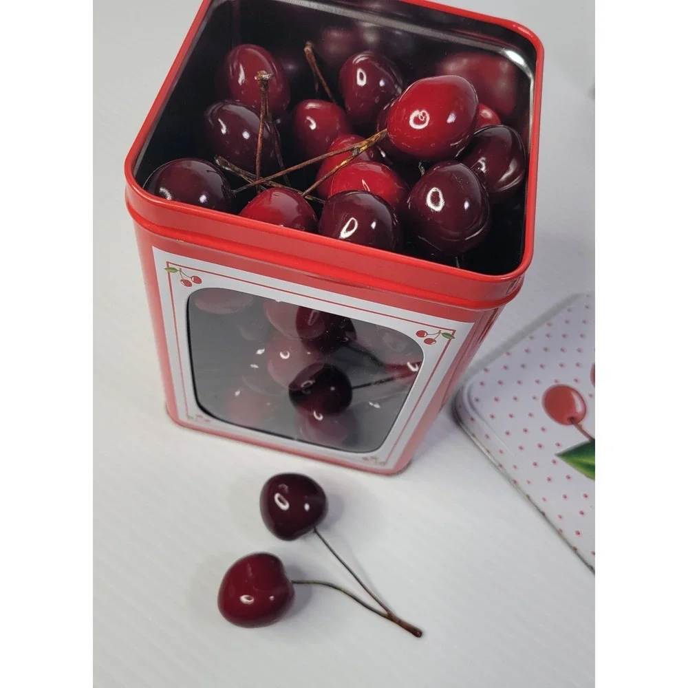 Realistic Artificial Cherries Fake Fruit Décor HUGE Unopened Lot 100+ Summer
